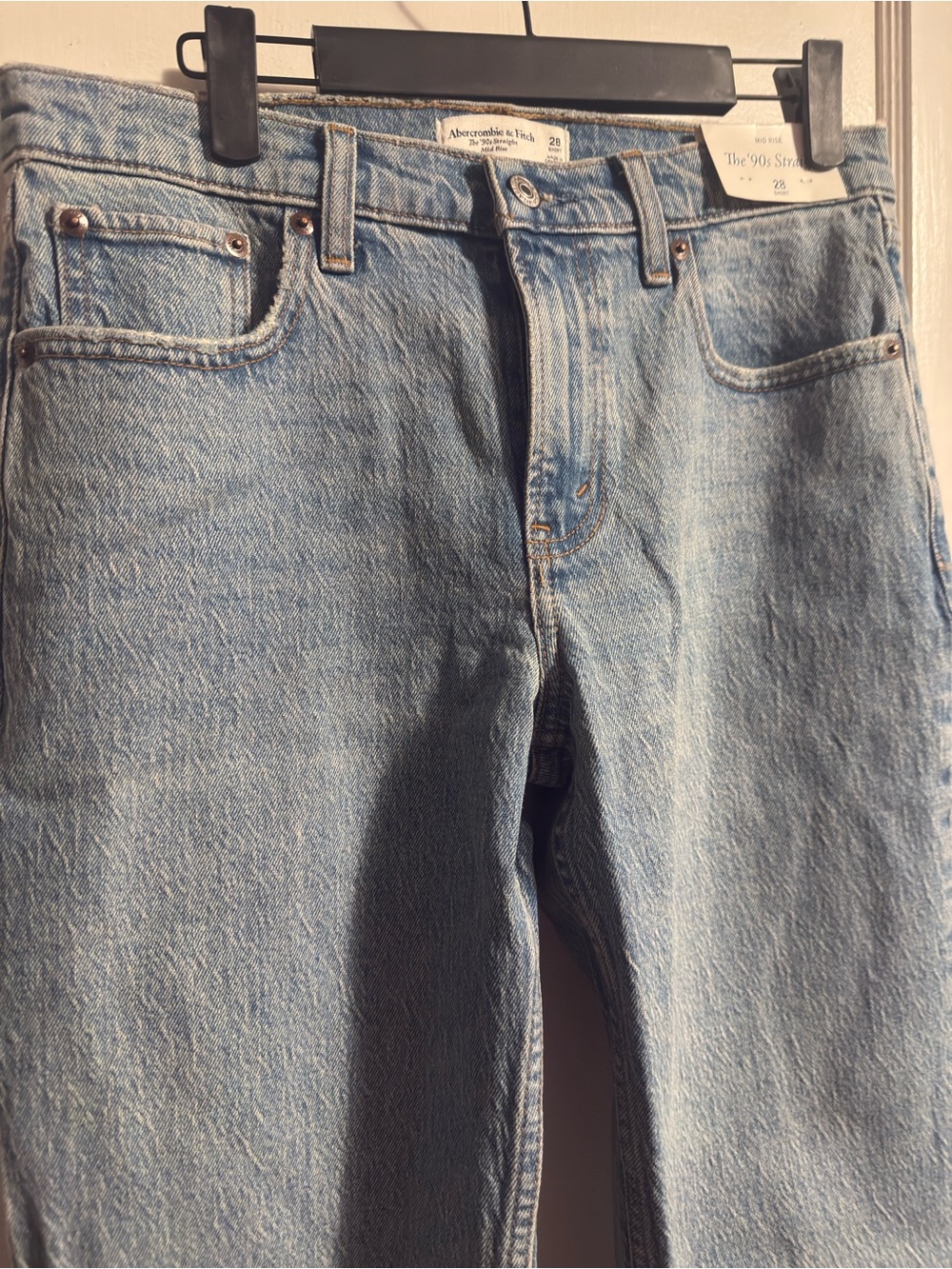 Abercrombie & Fitch Men's Light Wash Straight Jeans